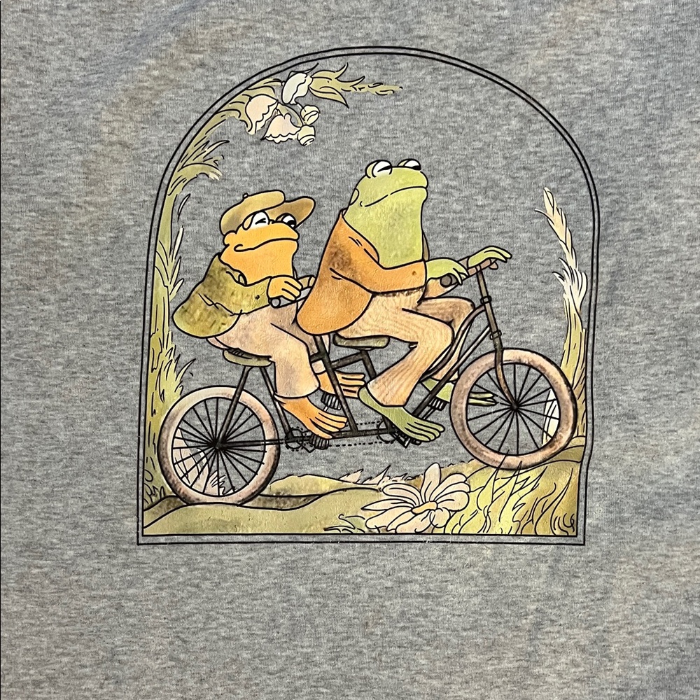 Gray Frog Graphic Womens Sweatshirt size large - Picture 3 of 6